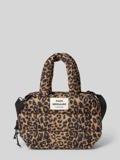 MADS NØRGAARD Handtasche mit Allover-Animal-Print Modell 'Boxy' Mittelbraun 2