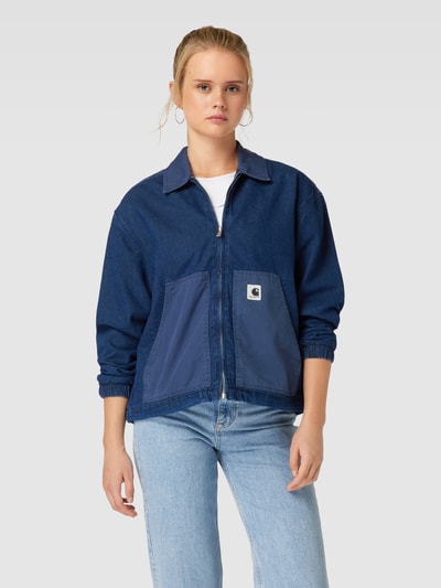 Carhartt Work In Progress Oversized Jeansjacke mit Label-Patch Modell 'Alma' Jeansblau 4