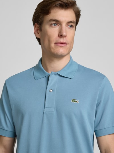 Lacoste Classic fit poloshirt met labelbadge Rookblauw - 3