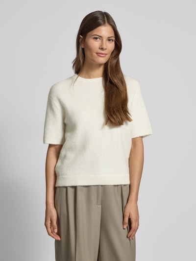 Christian Berg Woman Strickshirt aus Woll-Mix mit Rundhalsausschnitt Offwhite 4