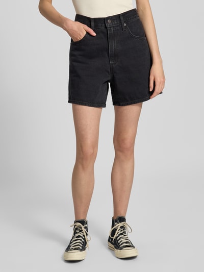 Levi's® Wide leg korte jeans in 5-pocketmodel, model 'CINCH' Zwart - 4