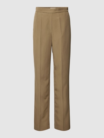 Mango Stoffhose mit Bundfalten Modell 'MARINA' Khaki 2