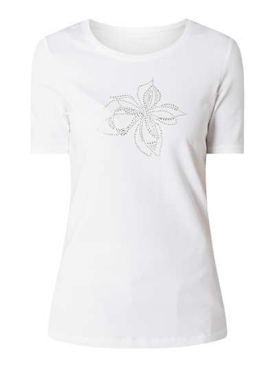 Christian Berg Woman T-shirt met siersteentjes Wit - 2