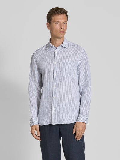 Marc O'Polo Koszula lniana o kroju regular fit z czystego lnu Granatowy 4