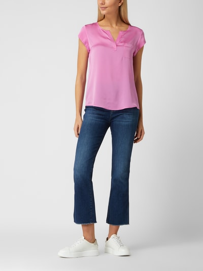 Repeat Blusenshirt mit V-Ausschnitt Lila 1