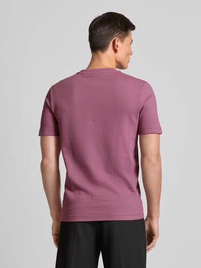 BOSS T-Shirt mit Strukturmuster Modell 'TIBURT' Purple 5