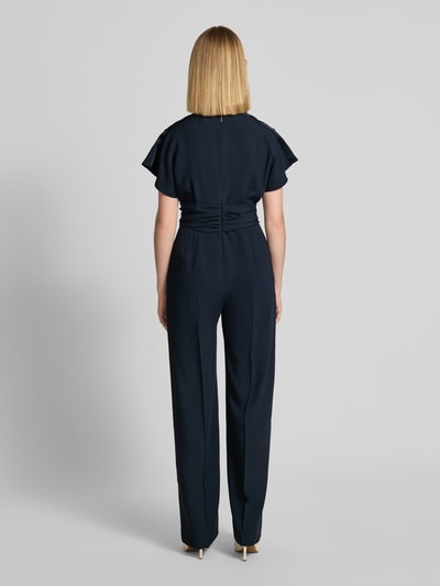BOSS Jumpsuit met V-hals, model 'Debasa' Marineblauw - 5