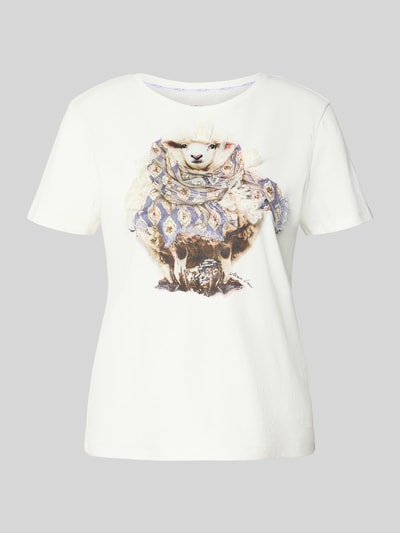 Marc Cain T-Shirt mit Rundhalsausschnitt Offwhite 2