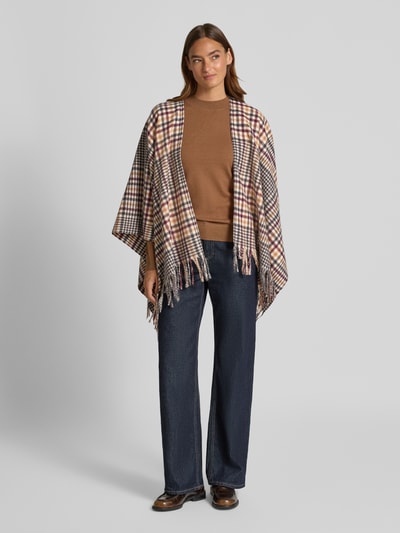 comma Stola mit Fransen Beige 1