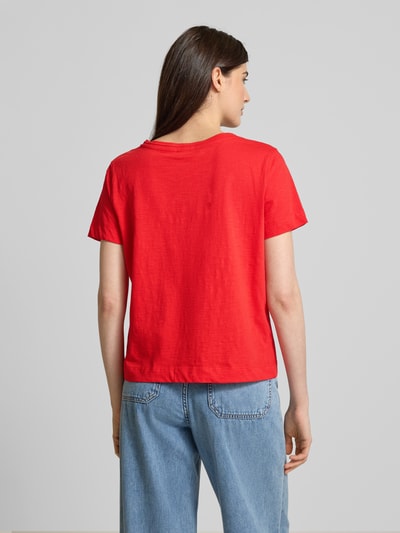 s.Oliver RED LABEL Regular Fit T-Shirt aus reiner Baumwolle Rot 5