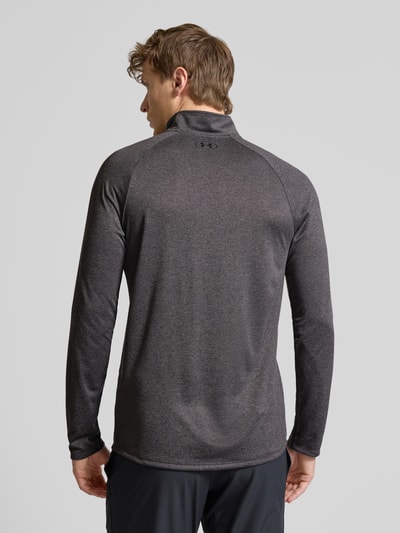 Under Armour Regular fit shirt met lange mouwen en ritssluiting, model 'Tech' Antraciet - 5