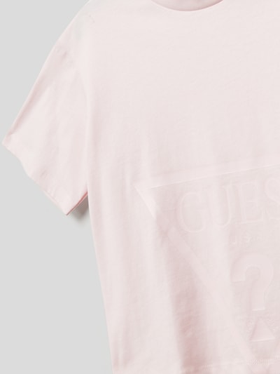 Guess T-Shirt mit Label-Print Hellrosa 2