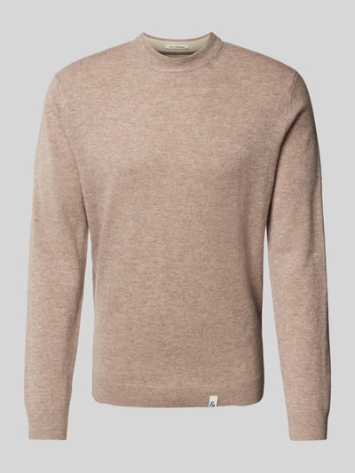 Colours & Sons Strickpullover mit Label-Details Beige 1