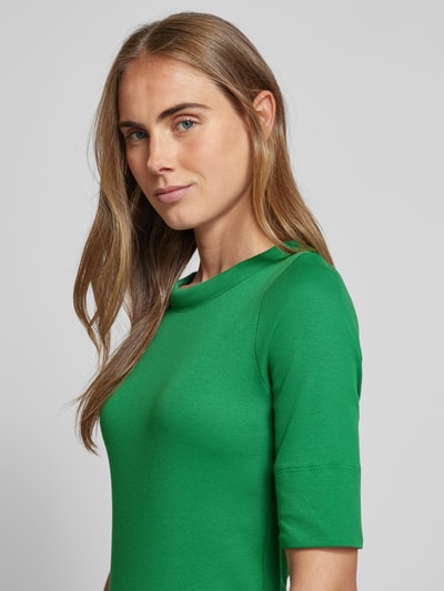 Marc Cain T-shirt met geribde boothals Groen - 3