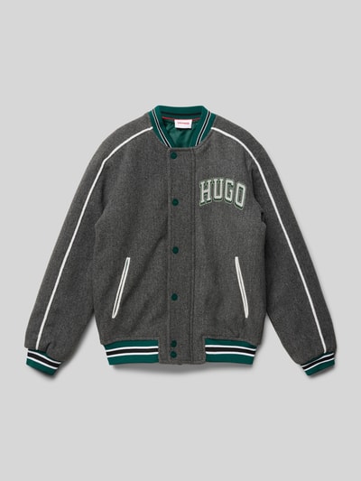 HUGO College-Jacke mit Eingrifftaschen Mittelgrau Melange 1