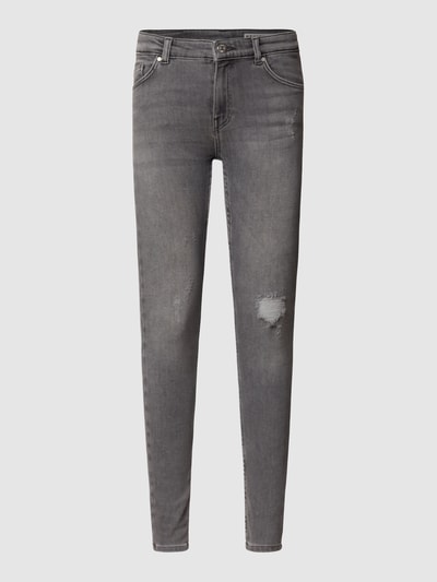 Review Skinny fit jeans met destroyed-effecten Middengrijs - 2