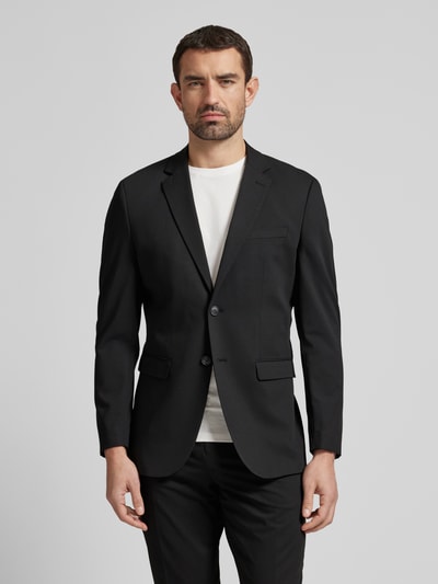 SELECTED HOMME Slim Fit 2-Knopf-Sakko mit Pattentaschen Black 4