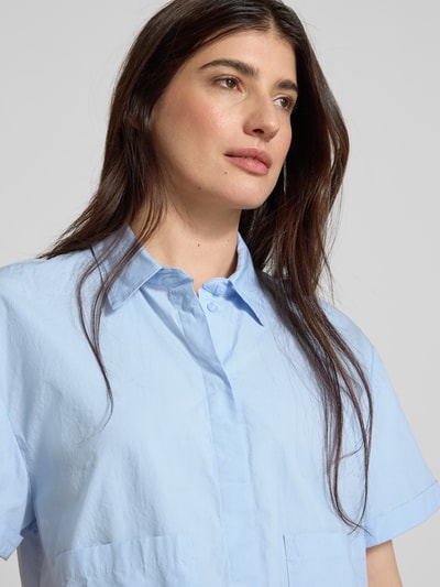 s.Oliver RED LABEL Relaxed Fit Hemdbluse aus reiner Baumwolle Hellblau 3