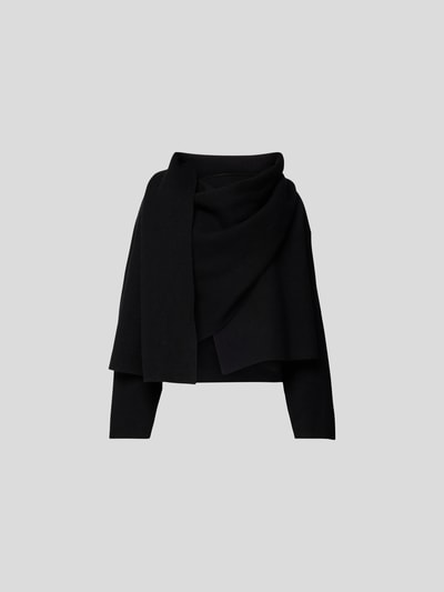 Yves Salomon Pullover in asymmetrischem Design Black 2