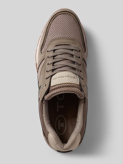 Tom Tailor Low Top Sneaker mit Mesh-Einsatz Taupe 3