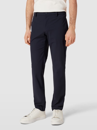 Alberto Slim fit broek met steekzak Marineblauw - 4