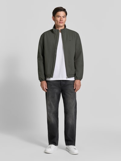 Tom Tailor Denim relaxed fit blouson met opstaande kraag Antraciet - 1