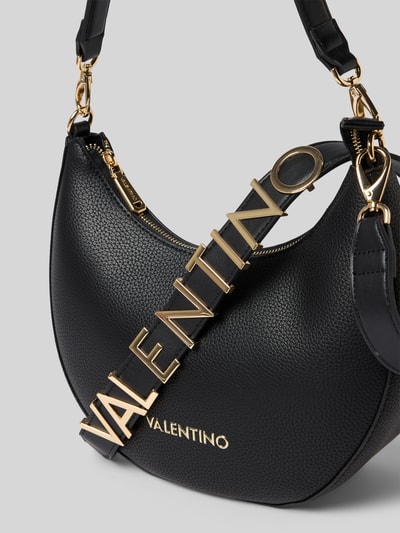 Produktfoto, Umhängetasche mit abnehmbarem Schulterriemen von Valentino Bags in Schwarz mit goldfarbenen Details, strukturierte Oberfläche