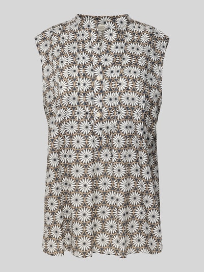 Marc O'Polo Regular Fit Blusentop mit kurzer Knopfleiste Marine 2