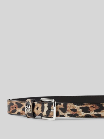 HUGO Riem van runderleer, model 'TINA_HU-GO-LEO' Beige - 2