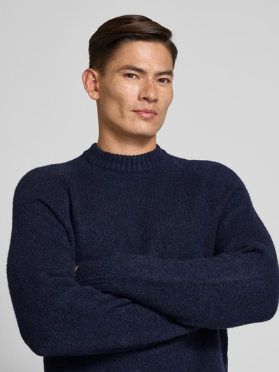 Les Deux Pullover mit Woll-Anteil Modell 'Gilbert' Marine 3
