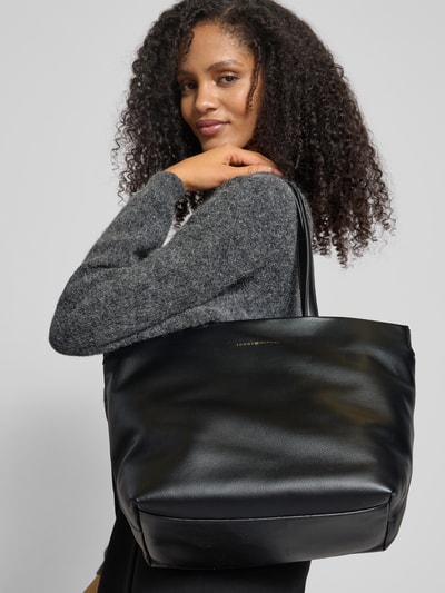 Tommy Hilfiger Torba shopper z nadrukiem z logo Czarny 1