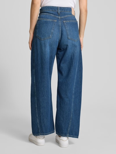BOSS Orange Wide leg jeans met steekzakken, model 'BALOON SPLIT' Donkerblauw - 5