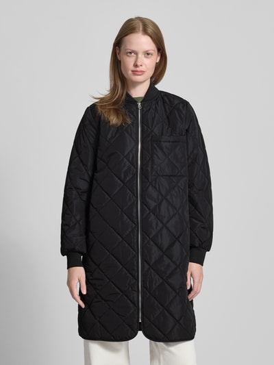 Jake*s Casual Płaszcz pikowany o kroju regular fit ze stójką Czarny 4