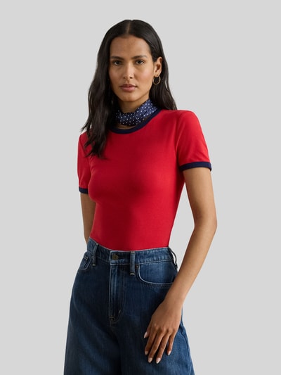 Lauren Ralph Lauren Slim Fit T-Shirt aus Baumwoll-Mix Rot 4