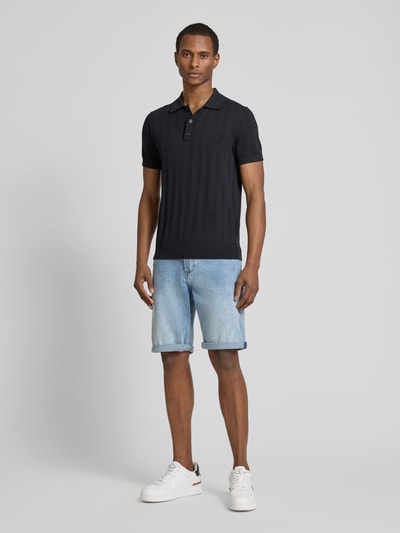 Christian Berg Men Bermuda im 5-Pocket-Design Hellblau Melange 1