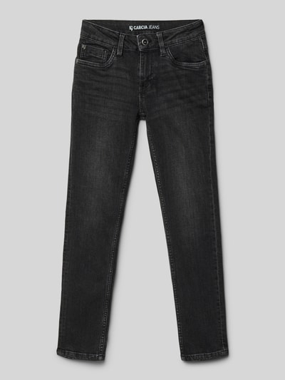 Garcia Slim Fit Jeans im 5-Pocket-Design Modell 'TAVIO' Black 1