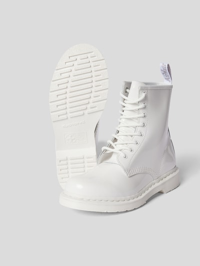 Dr.Martens Glänzende Boots mit Schnürung Weiss 6