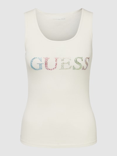 Guess Trägertop mit Label-Detail Offwhite 2