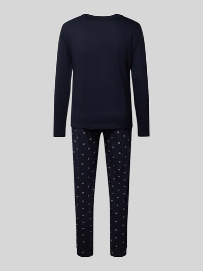 Tommy Hilfiger Pyjama mit Label-Print Dunkelblau 3