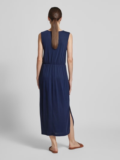 Christian Berg Woman Midikleid mit V-Ausschnitt und Seitenschlitzen Dunkelblau 5
