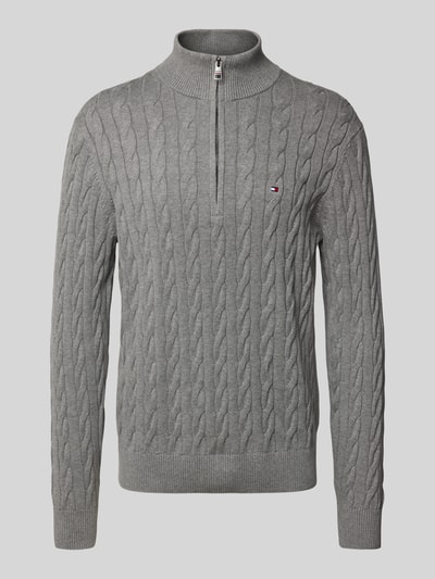 Tommy Hilfiger Regular fit schipperstrui van puur katoen Lichtgrijs - 2