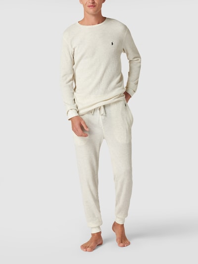 Polo Ralph Lauren Underwear Sweatbroek in gestructureerde look  Offwhite gemêleerd - 1