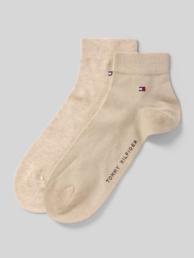 Produktfoto, Socken aus Baumwoll-Mix im 2er-Pack von Tommy Hilfiger, unifarben, Label Print, verstärkte Ferse, Feinstrickstruktur
