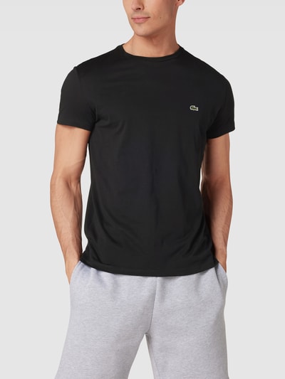 Lacoste T-Shirt mit Logo-Stitching Modell 'Supima' Black 4