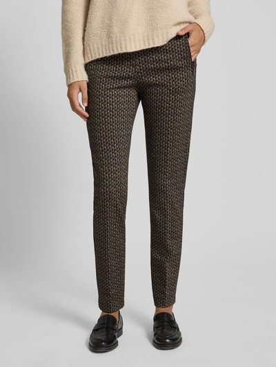 Raphaela By Brax Super slim fit broek met elastische band, model 'LILLYTH' Olijfgroen - 4