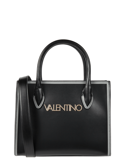 VALENTINO BAGS Torba shopper z imitacji skóry model ‘Mayor’ Czarny 1