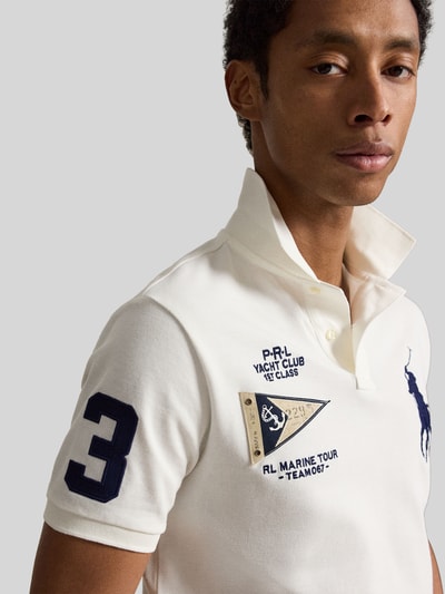 Polo Ralph Lauren Koszulka polo o kroju regular fit z czystej bawełny z haftami Biały 3