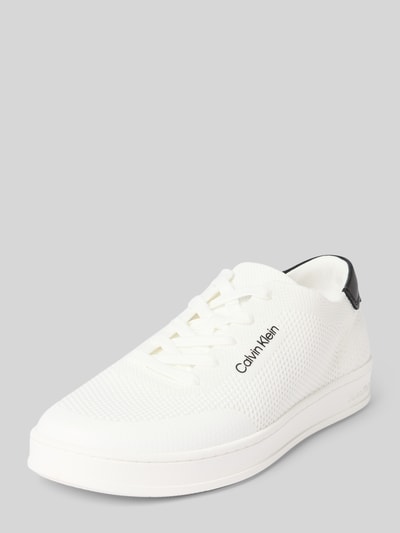 CK Calvin Klein Sneaker mit Label-Details und Schnürverschluss Weiss 1