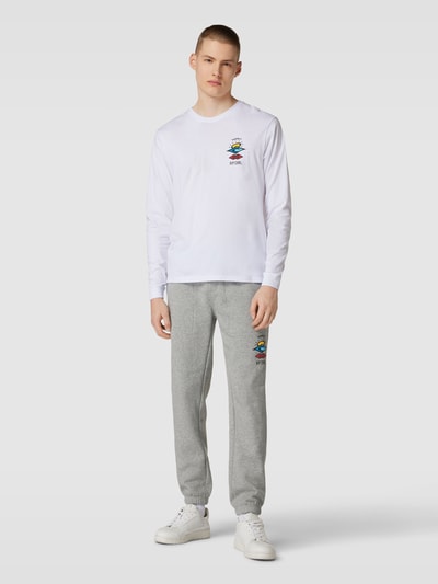 Rip Curl Sweatpants met labelprint Middengrijs gemêleerd - 1