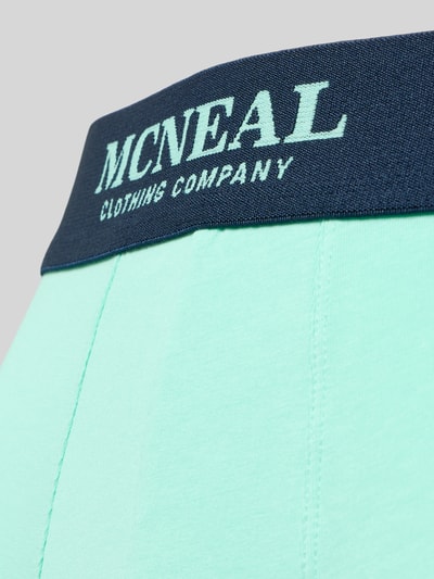 Produktfoto, Slim Fit Briefs mit Logo-Detail im 5er-Pack von MCNEAL, elastischer Baumwoll-Mix, mintgrün, navy Bund, glatte Struktur